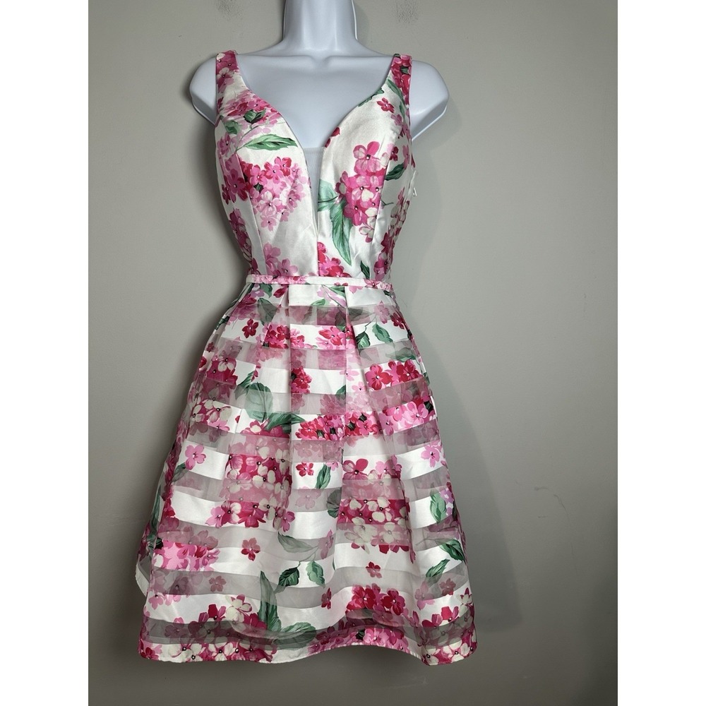 Clarisse 8023 Designer‎ Floral Gown Professional Stage-Worn Azamara Cruises Sz 8